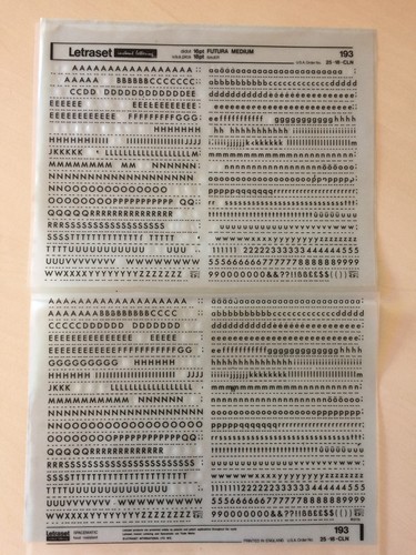 Letraset transferbuchstaben - letraset,