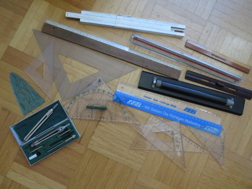 Konvolut lineal geodreieck - 16,