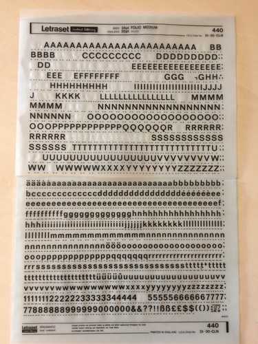 Letraset transferbuchstaben - letraset,