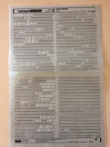 Letraset transferbuchstaben - letraset,