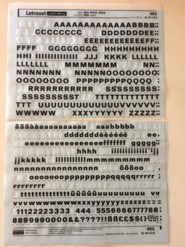 Letraset transferbuchstaben - letraset,