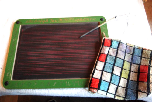 Alt schiefertafel mit griffel - schiefertafel,